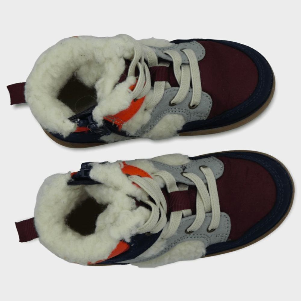 Gap Baby Sherpa Color Block High Top Sneakers Size 8 - Picture 7 of 9